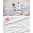 thumbnail image 4 of Light Grey Striped Yoga Towel for Hot Yoga Non Slip, White Simple Neutral Modern Yoga Mat Towel Absorbent Yoga Sweat Towels Microfiber Hot Yoga Blanket for Bikram Pilates 26"x74", 4 of 7