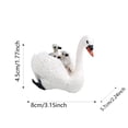 thumbnail image 5 of White Goose Model Ornament, Solid Wild Figurine With Baby Realistic Simulation Animal & Educational, 5 of 6