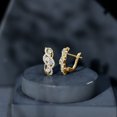 thumbnail image 5 of Rosec Jewels Lab Created Diamond Infinity Earrings - Diamond Stud Earrings - EF-VS Quality, 14K Yellow Gold, 5 of 8