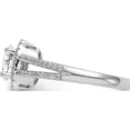 thumbnail image 3 of 14K White Gold Diamond Oval Semi-Mount Halo Engagement Ring (Size 7) Made In India rm2332e-100-waa, 3 of 5