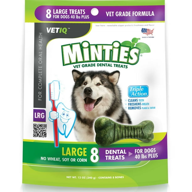 Minties from VetIQ Large Dog Dental Treats, 12 oz