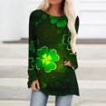 thumbnail image 2 of QIPOPIQ Chemises à Manches Longues pour Femmes Col Rond T-Shirts de la Saint-Patrick Tunique T-Shirt Imprimé Shamrock T-Shirt Vert Chanceux Chemises Tops St Patricks Day Col Rond Chemises de Vacances Offres, 2 of 5