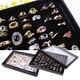 thumbnail image 4 of Injueey Caja de almacenamiento de anillo Rectangular Flocado Color sólido 100 Ranura Pendiente Stud Joyería Vitrina Titular con tapa Almacenamiento y organización del hogar Negro, 4 of 6