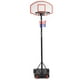 Gymax Système de Basket-Ball Support de Panier avec Roues Réglables en Hauteur et 2 Filets – image 1 sur 10