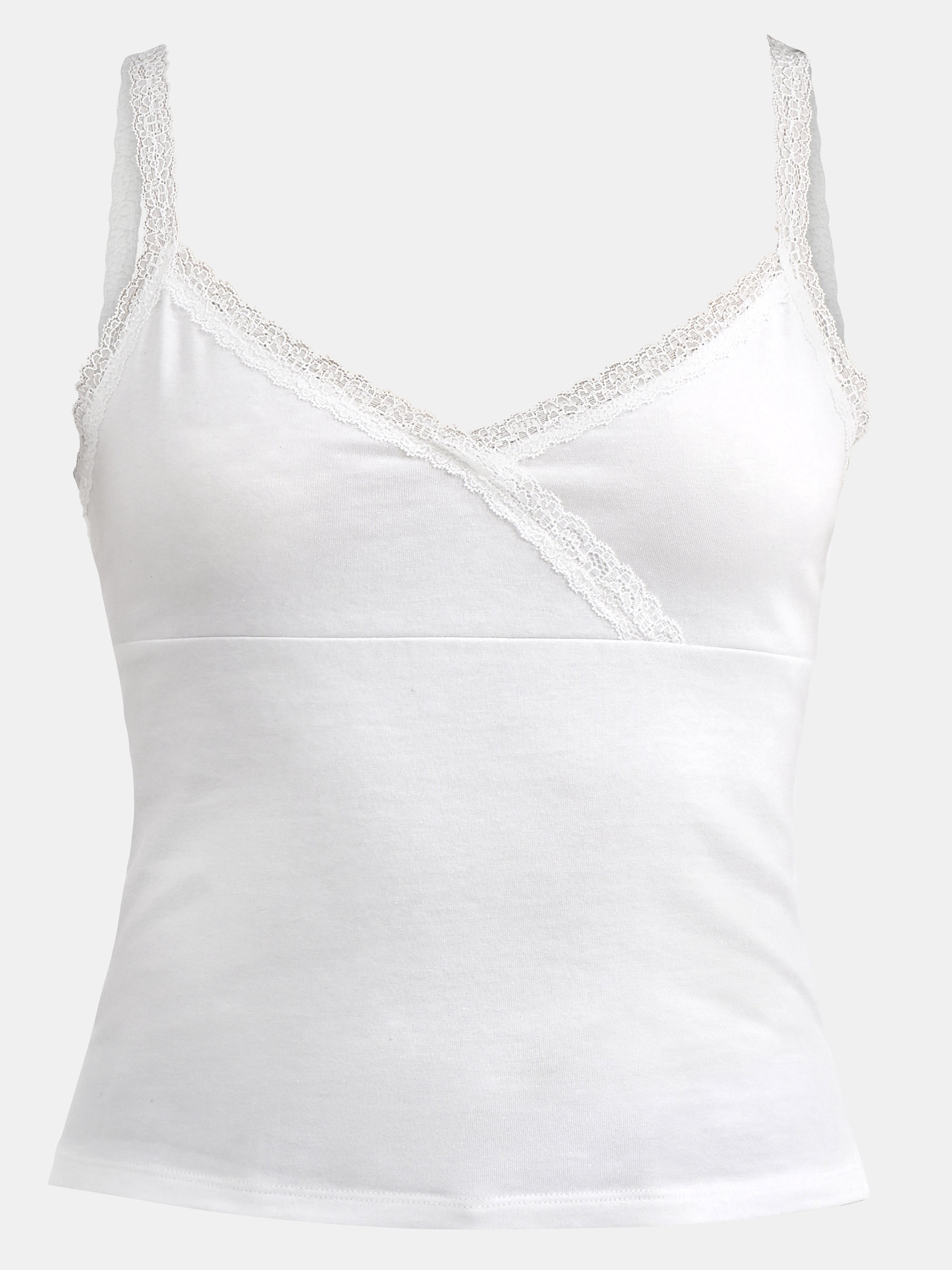 No Boundaries Lace Trim Cami Top, Women's