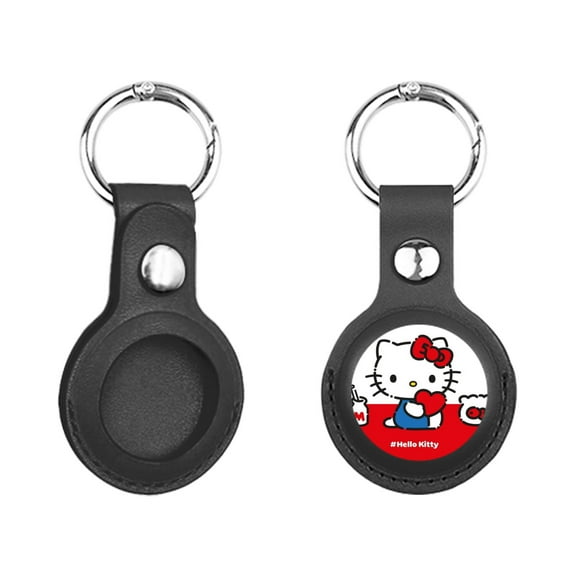 Hello Kitty Air Tag Keychain for Apple Airtags Holder, Protective Leather Case Tracker Case with Airtag Keychain, Compatible with New AirTag Dog Collar