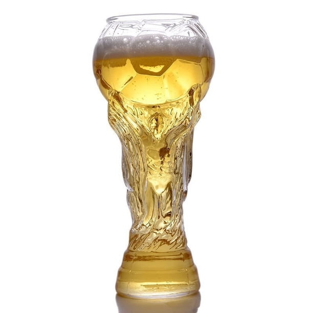Taza de cerveza de la Copa Mundial, taza de cerveza creativa de 450ml, copa de vidrio de borosilicato de 15,2 oz, adecuada para fiesta de fútbol, Bar, restaurante
