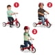 thumbnail image 5 of Radio Flyer Triple Play Trike, Toddler Tricycle, Balance Bike and Ride-On, Ages 1-3, Large, Red, 5 of 5