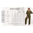 thumbnail image 4 of MINTREUS Lounge Sets for Women Knit Short Sleeve V-neck Tops and Long Pants Soft Comfy Pajamas Set Oversized 2 Piece Outfits, 4 of 6