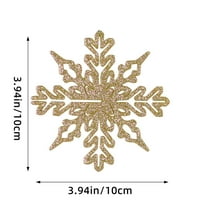 XYAIYT 12 Pack Christmas Decorations Plastic Hollow Snowflake Ornament with Dusting Finish Shatterproof Lightweight Design for Christmas Tree Home Holiday Display Mantel Window 3.9in Gold