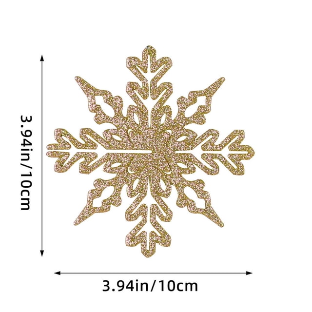 Dvkptbk decorations snowflake 12pcs Christmas Decorations 10CM Snowflake Plastic Snowflake Christmas Tree Decoration Hollow Snowflake Pendant Home Decor Christmas Decorations