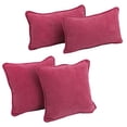 thumbnail image 2 of Blazing Needles 9819-CD-S4-MS-BB Double-Corded Solid Microsuede Throw Pillows with Inserts, Bery Berry - Set of 4, 2 of 2