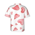 thumbnail image 3 of Disketp Hawaiian Shirts For Men,Pink Hearts Print Mens Casual Short Sleeve Button Down Shirts Beach Shirt, 3 of 8