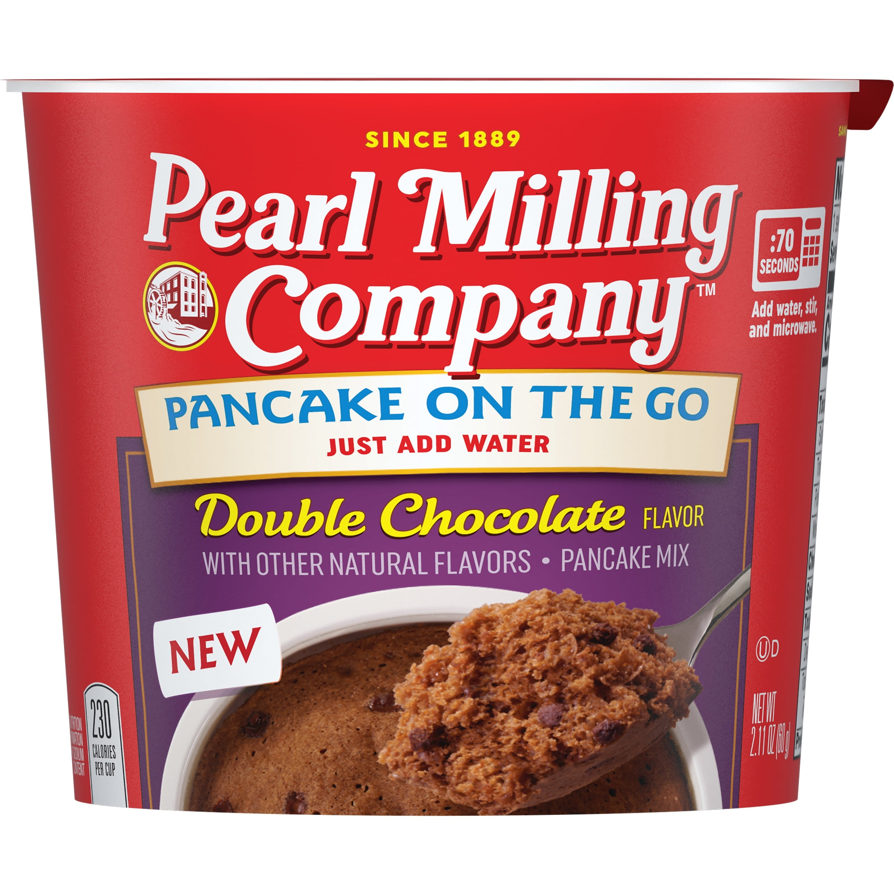 Pearl Milling Company Pancake On The Go Pancake Mix Double Chocolate Flavor 2.11 Oz