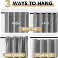 thumbnail image 4 of H.VERSAILTEX Blackout Thermal Insulated Window Curtains Bedroom Darkening Black out Drapes for Living Room Back Tab/Rod Pocket Draperies, 2 Panels, 52" x 96", Dove Gray, 4 of 6