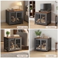 thumbnail image 5 of TIME RAY 26" Dog Crate Furniture, Heavy-Duty Metal Dog House, Decorative Pet House that Doubles as an Indoor Side Table, Antique Black, 5 of 7