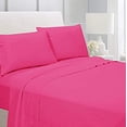 thumbnail image 1 of Flat Sheet with Pillowcases Hot Pink Solid 100 Percent Pure Cotton Super Soft 3-Piece Set (King, Hot Pink), 1 of 2