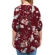 thumbnail image 3 of Tops de mujer Camisas de manga 3/4 con vuelta Blusas de cuello en V de talla grande Blusas tipo túnica, 3 of 4