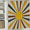 thumbnail image 6 of Orinice Sunburst Pattern Bathroom Decor Set with Hooks, Luxurious Fashion Shower Curtain in Polyester Fabric, Chic Modern Design 60x72, 6 of 7