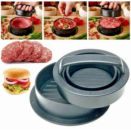 3 In 1 Non Stick Stuffed Burger Press Hamburger Patty Molds Maker Sliders Bbq Us