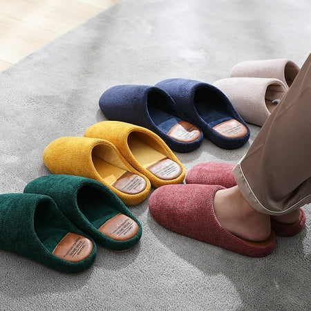

Unisex Men s and Women s House Slippers Indoor Memory Foam Cashmere Cotton-Blend Knitted Autumn Winter Anti-Slip Comfy Lightweight House Shoes Bedroom Slippers