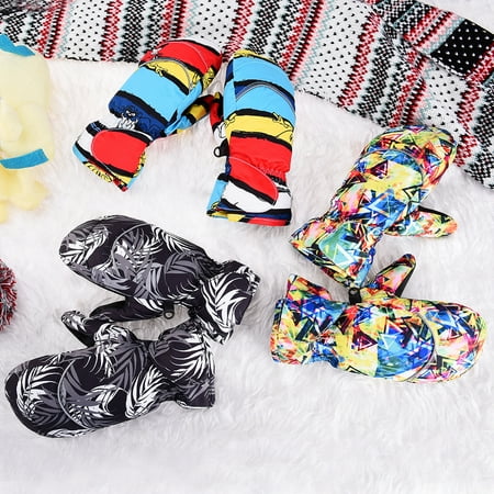 Finger Assault Gloves - Kids Winter Gloves-Kids Ski Gloves Girls Boys Warm Skiing Skating Gloves Waterproof Full Finger Mittens With Fleece Lining for Kids 2-3 Years Old
