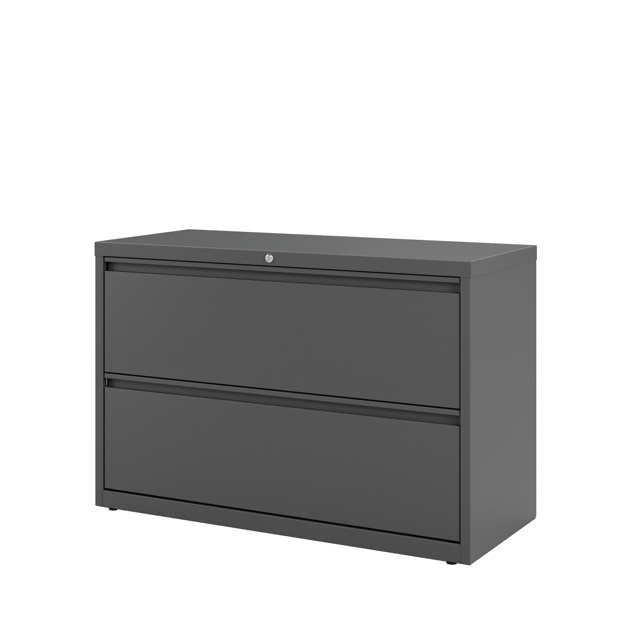 Hirsh 42 Inch Wide 2 Drawer Metal Lateral File Cabinet for Home and Office, Holds Letter, Legal and A4 Hanging Folders, Charcoal
