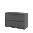 thumbnail image 4 of Hirsh 42 Inch Wide 2 Drawer Metal Lateral File Cabinet for Home and Office, Holds Letter, Legal and A4 Hanging Folders, Charcoal, 4 of 7