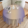 thumbnail image 3 of Dark Purple Yellow Gradient Round Tablecloth 60 inches Minimalist Ombre Modern Art Waterproof Oil-Proof Table Cloth Round Table Cover for Holiday Party Picnic Dinner Decor Indoor and Outdoor Use, 3 of 9