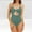A_ Green, variant on Women's One Piece Swimsuits Tummy Control Cutout High Waisted Bathing Suit Front Tie Backless Color Block Swimsuit Purple S