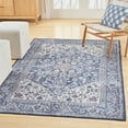 thumbnail image 5 of Nourison Home Machine Washable Series 1 Persian Navy Ivory 6' x 9' Area Rug (6x9), 5 of 10