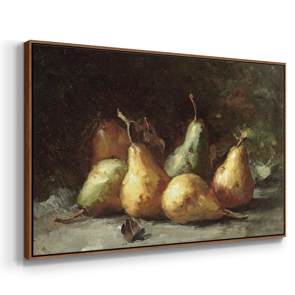 Vintage Botanical Print-LXVII By Wexford Home Framed in Walnut Wood Gallery Wrapped Canvas 27 in. x 41 in.