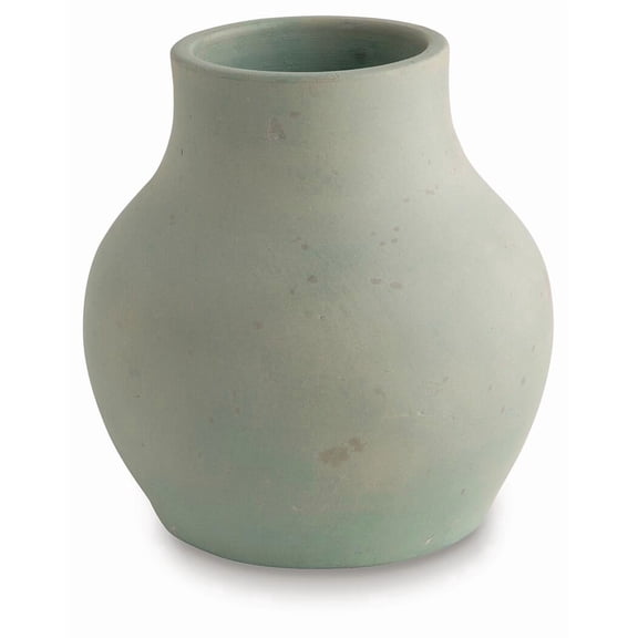 Signature Design by Ashley Baychester 10.25" Vase, Antique Green Terra Cotta