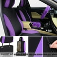 thumbnail image 4 of chalian 47 Pcs Car Seat Cover Full Set Car Accessories for Front Rear Seat Fluffy Steering Wheel Cover Belt Automotive Floor Mats Air Conditioner Decoration Strip(Purple), 4 of 13