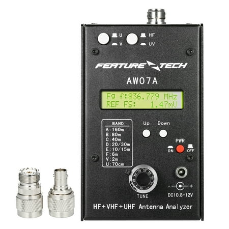 AW07A HF/VHF/UHF 160M Impedance SWR Antenna Analyzer Meter for Ham Radio Hobbyists (Best Ham Radio Antenna Analyzer)