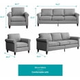 thumbnail image 5 of BALUS Living Room Sofa Set, Linen Fabric Sectional Sofa and Loveseat Sets, Free Combination Couch Perfect for Small Spaces, Light Grey, 5 of 6