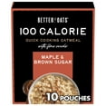 Better Oats 100 Calorie AIF4 Maple and Brown Sugar Oatmeal Packets, 100