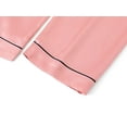thumbnail image 6 of Tebbis Satin Pajamas for Girls - Dusty Pink Cute Silky Long Sleeves & Pants Sleepwear PJ Set Size 14, 6 of 7