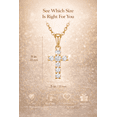thumbnail image 4 of MOONELLE Moissanite Cross Necklace for Women, 925 Sterling Silver, Yellow Gold Plated, 4 of 8