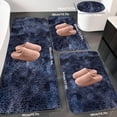thumbnail image 4 of 4-Piece Mixed Color Bath Mat Set Velvet Fleece Foam Bathroom Rugs Non-Slip Water Absorbent Washable Thick Toilet Mats Modern Soft Comfort for Home Restroom Limited-Time Clea-rance Savings, 4 of 9