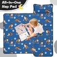 thumbnail image 4 of Boxer and Dog Paw Print Blue Pattern Teens Toddler Nap Mat with Pillow, Sleeping Mat Bag for Preschool Daycare 50"x20", 4 of 6