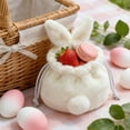 thumbnail image 4 of Plush Bunny Drawstring Bag, Cute Bunny Ear Storage Pouch for Candy Toys, Easter Gift (White-A), 4 of 6