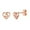 Celtic Heart-Rose Gold, variant on 925 Sterling Silver Celtic Knot Stud Earrings Set Celtic Heart Ear Studs Irish Jewelry Hypoallergenic