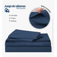 thumbnail image 2 of Juego De Sabanas Queen Size 100% Poliéster Microfibra 4 Pzs Modelo Azul Oscuro, 2 of 4