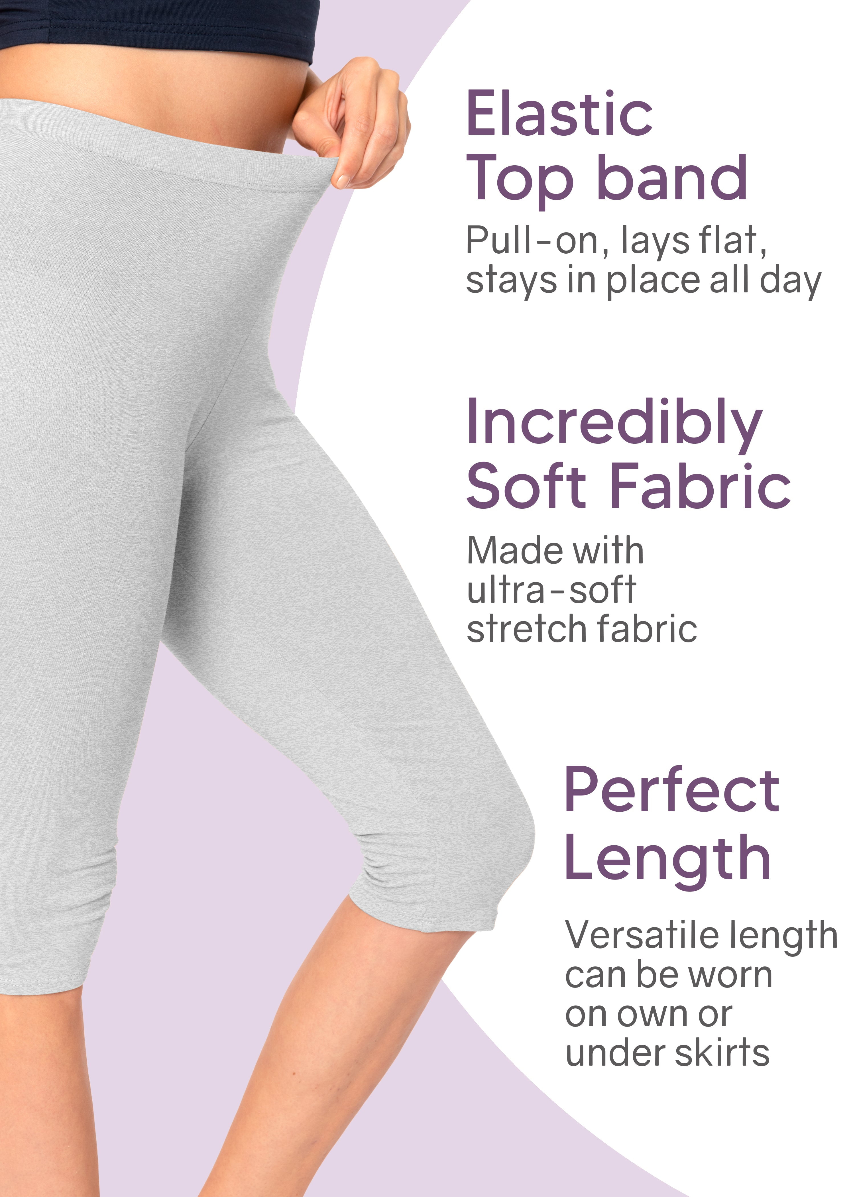 White knee length leggings cheap