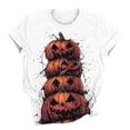 thumbnail image 5 of ClodeEU Women's Halloween Printed T Shirt, Short Sleeved Round Neck Top Multicolor,Womens Plus XXXXXL, 5 of 5