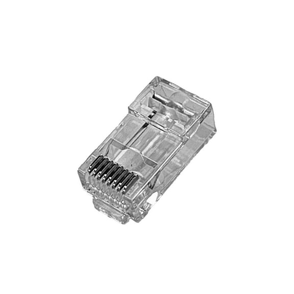 CAT6/CAT6A RJ45 8P8C Pass Through Modular Plug Unshielded 24AWG-23AWG connector, 100pcs