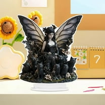 Litrail Multi-Color Acrylic Standing Decor - Fairy Angel Tabletop Ornament, Waterproof Desktop Decor for Home & All-Occasion Gift 20x18cm