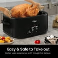 thumbnail image 5 of Sunvivi 26 Quart Electric Turkey Roaster Oven with Visible Glass Lid,Removable Pan & Rack, Stainless Steel, Black, 5 of 10