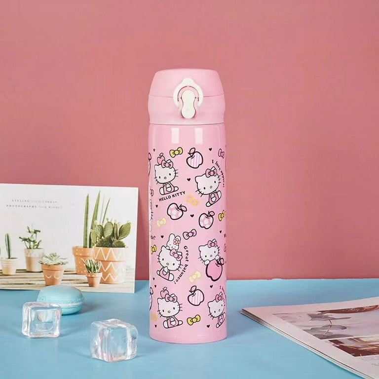 Sanrio Water Bottle insulated stainless steel vacuum bottle with PU Le –  Joykawaii